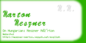 marton meszner business card